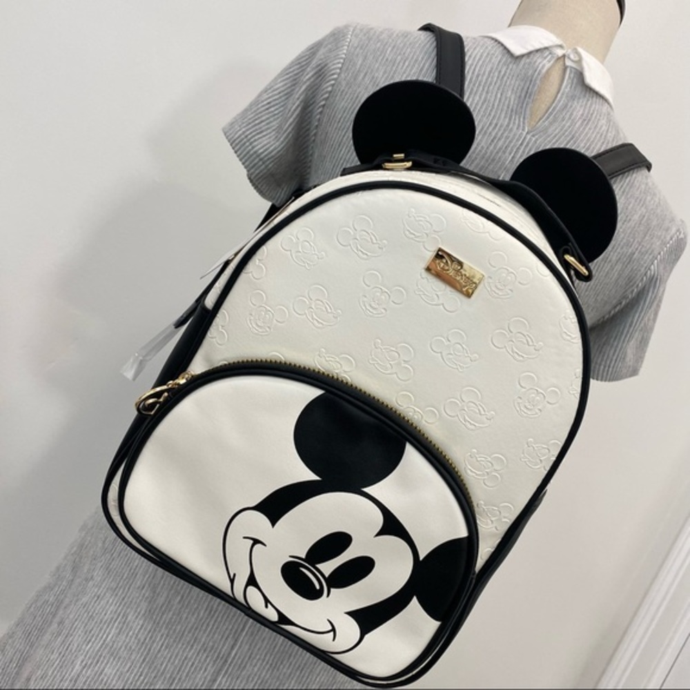Mickey Mouse Backpack White with Mickey  Ears - Picture 2 of 16